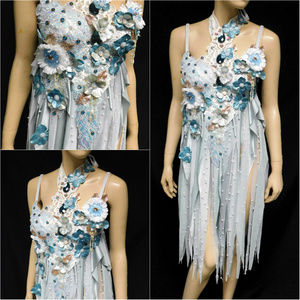 Pastel Teal Fairy Babydoll Bra Dress Costume